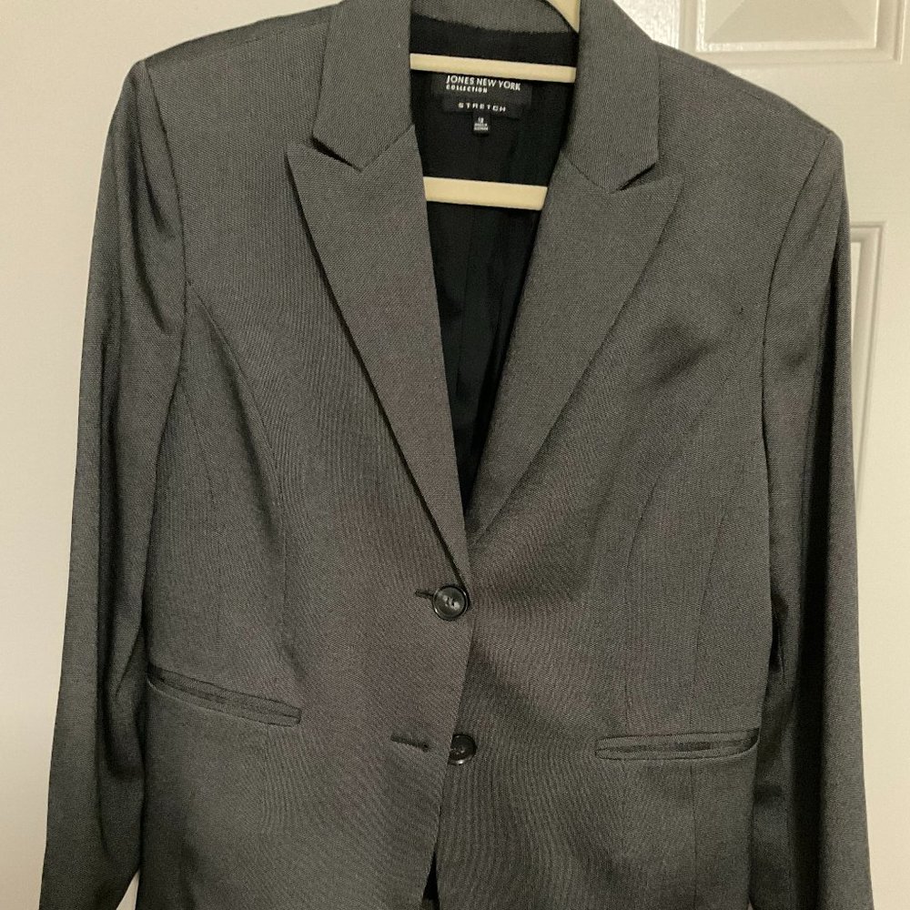 Jones New York Charcoal Grey/Black Blazer